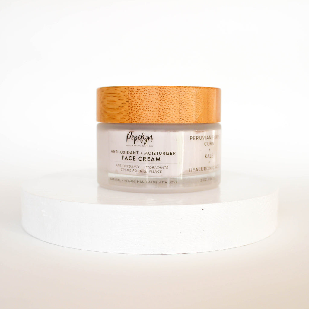 Antioxidant face cream w/Peruvian Purple Corn +  Kale + Hyaluronic Acid 2 oz