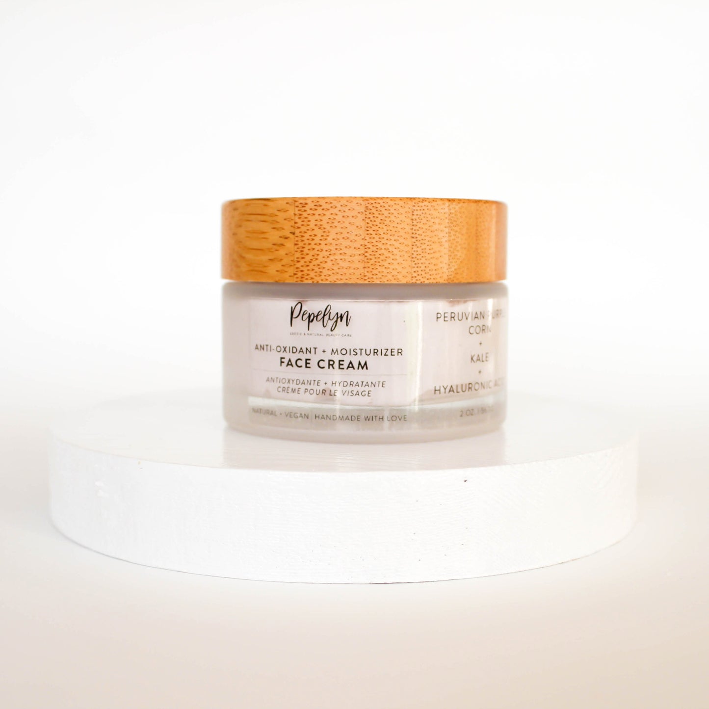 Antioxidant face cream w/Peruvian Purple Corn +  Kale + Hyaluronic Acid 2 oz