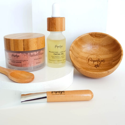 Youthful Glow & Antiaging oil with Eco bamboo bowl