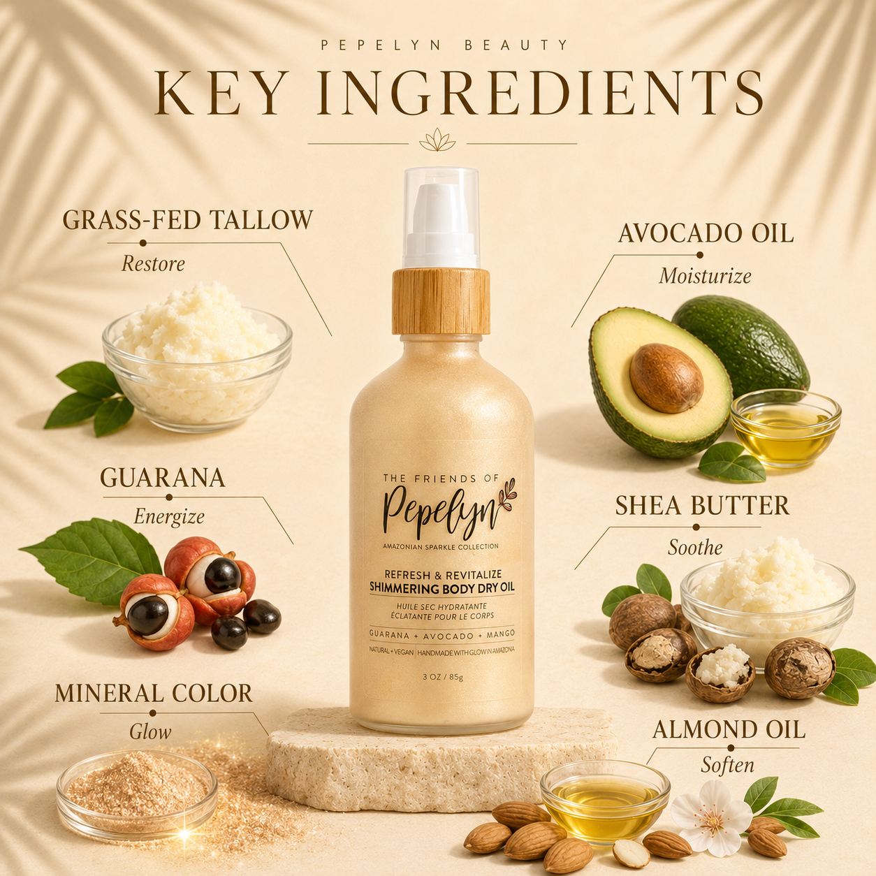 Refreshing and Revitalized Shimmery Body Dry Oil